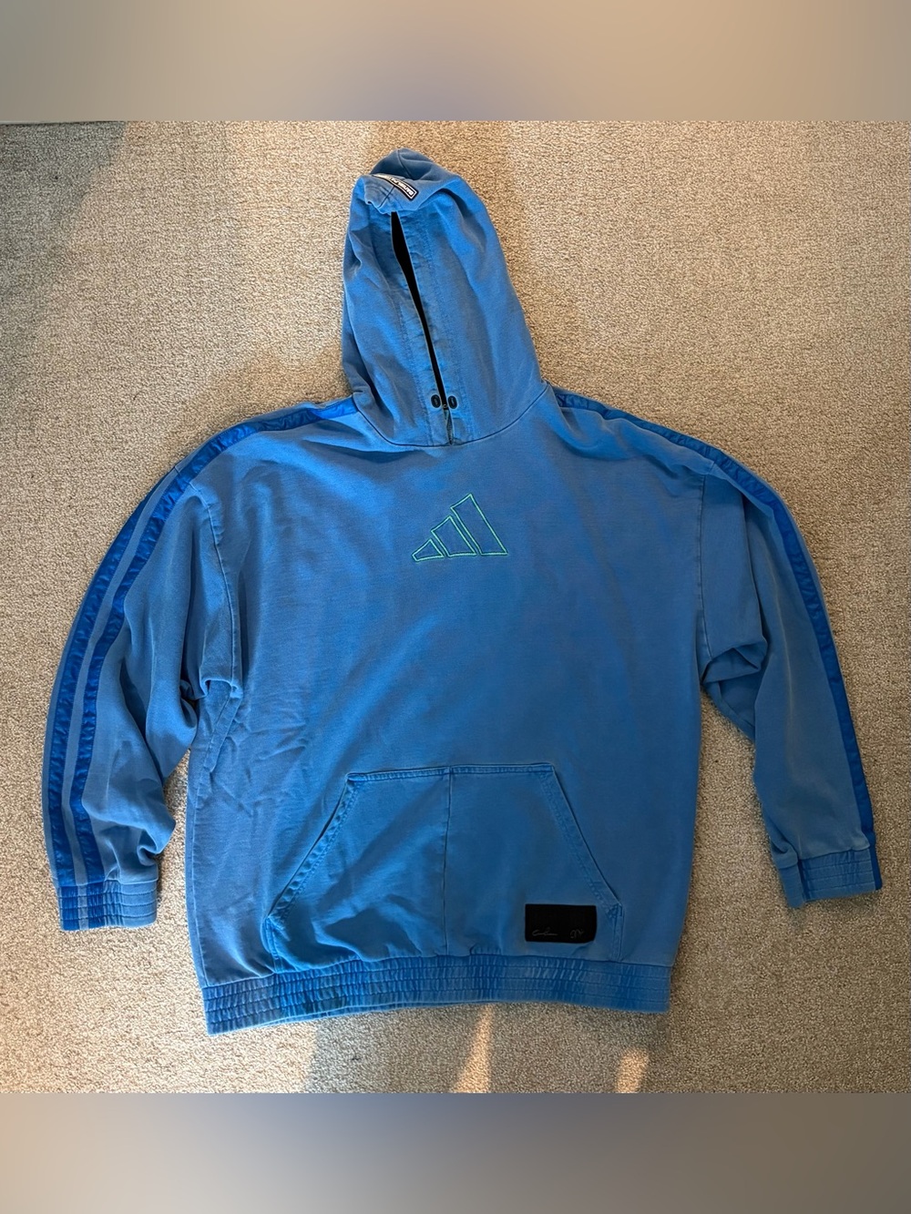 Daniel Patrick X James Harden Adidas Men’s Blue Hooded Pullover Sweatshirt